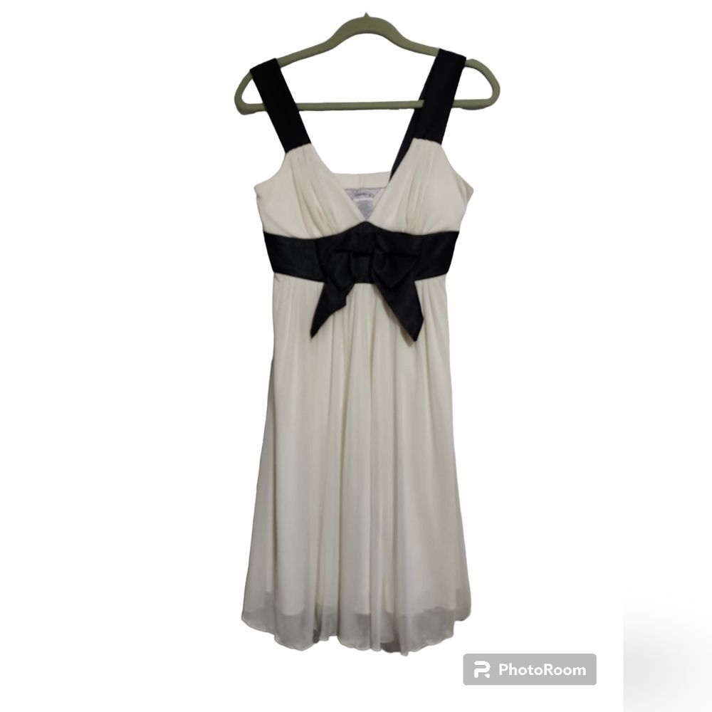 Speechless Cream & Black Dress